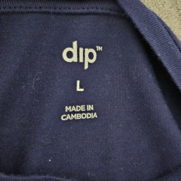Dip casual dress short sleeve solid blue sz L - Picture 5 of 8